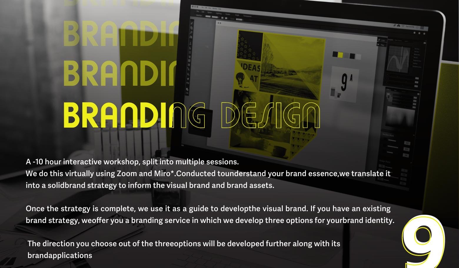 Branding design workspace from the BASH company profile
