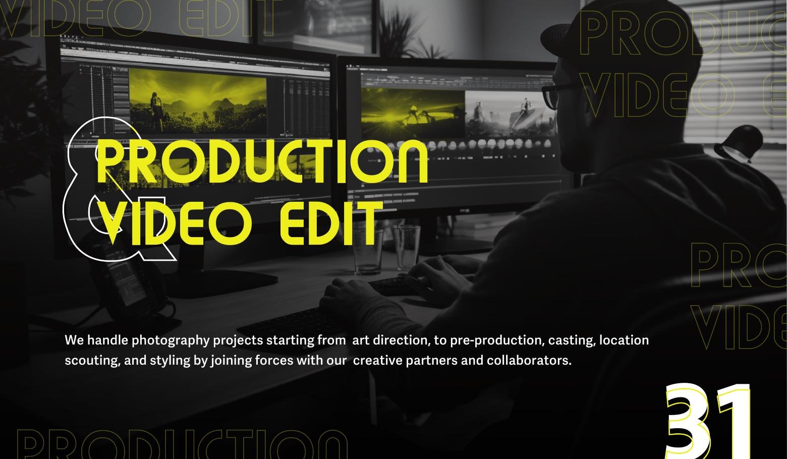 Video production and editing workspace from the BASH company profile