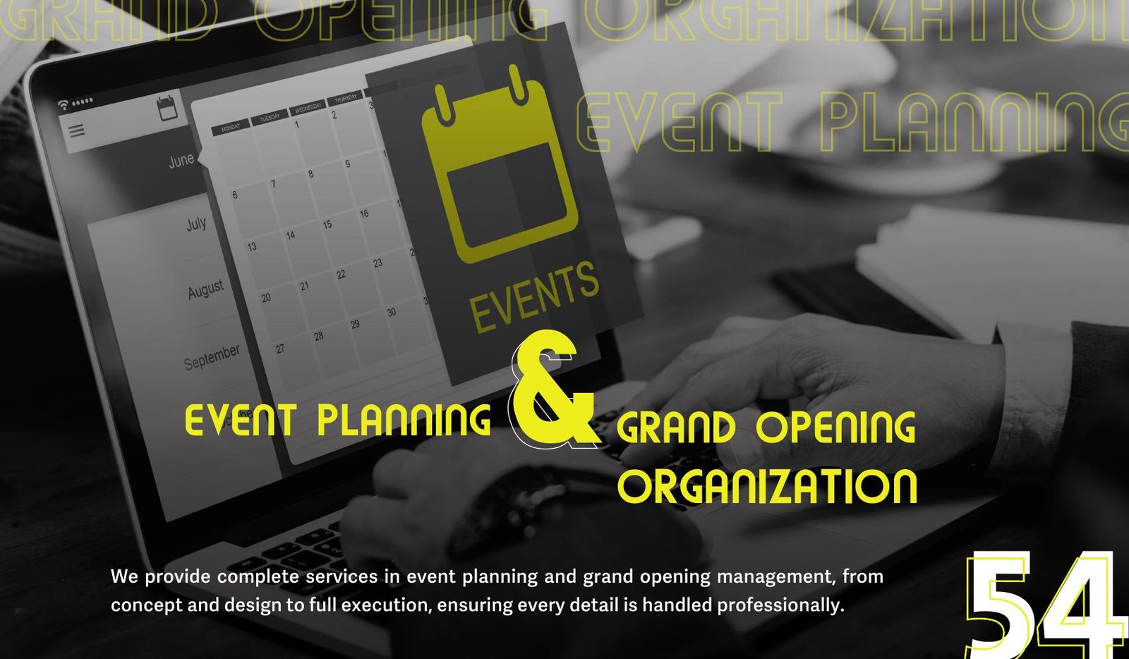 Event planning visual from the BASH company profile